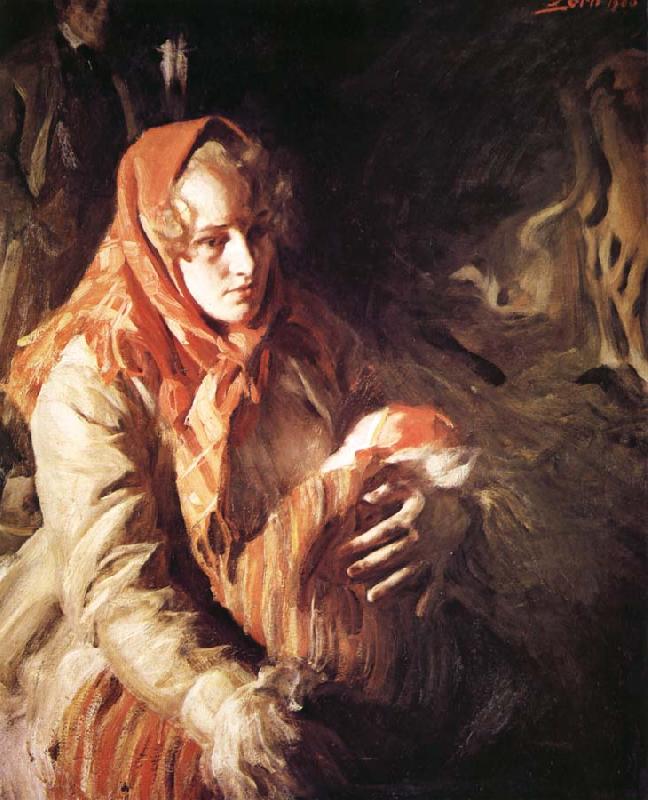 Anders Zorn madonna oil painting image